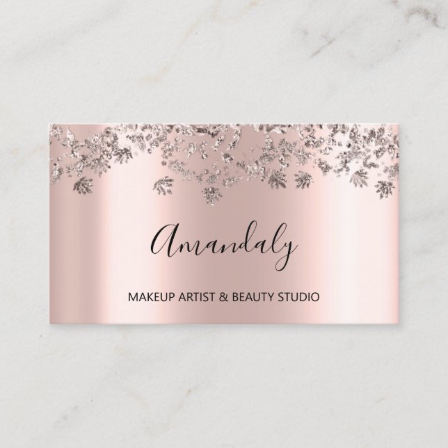 Tarjeta De Visita Rosa en polvo de Influencia del Bloguero del Plani (Anverso)