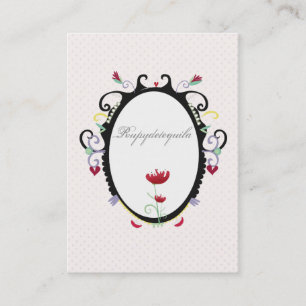 Tarjeta de visita rosa escudo heráldico
