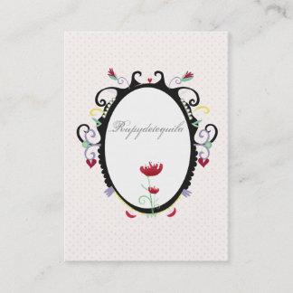 Tarjeta de visita rosa escudo heráldico