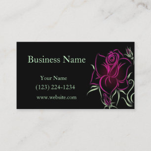 Tarjeta De Visita Rosa estilizado