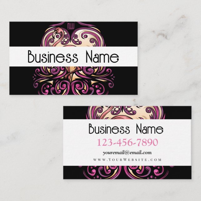 Tarjeta De Visita Rosa exótico (Anverso / Reverso)