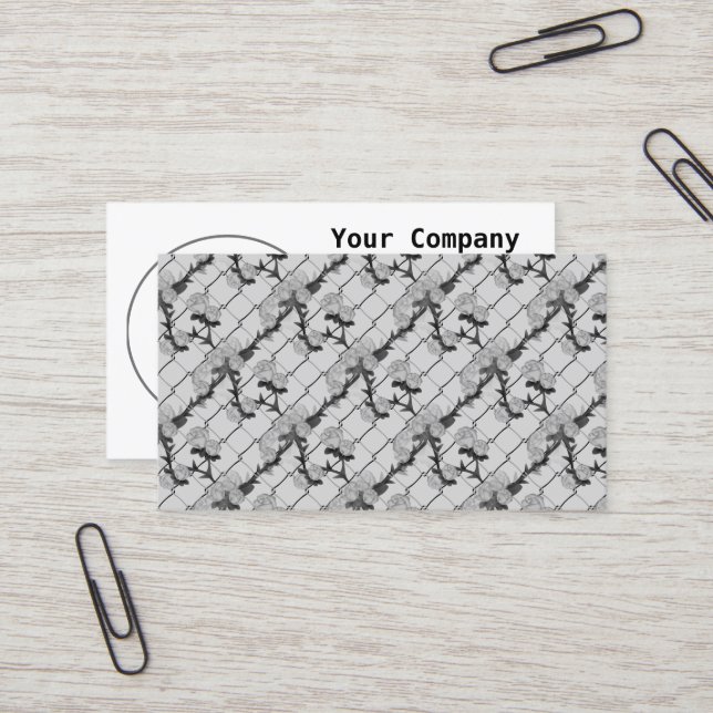 Tarjeta De Visita Rosa fantasma escalando un Pa sin inconvenientes d (Anverso/Reverso In Situ)