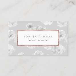 Tarjeta De Visita Rosa floral acuático moderno profesional bu