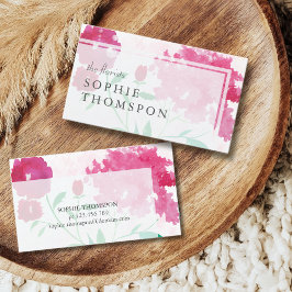 Tarjeta De Visita Rosa floral elegante