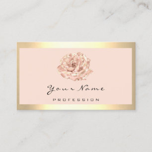 Tarjeta De Visita Rosa floral Marco de salón de belleza para artist