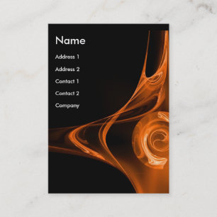 Tarjeta De Visita Rosa FRACTAL 2 ,naranja brillante amarillo negro