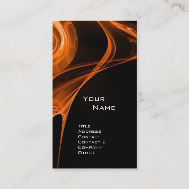 Tarjeta De Visita Rosa FRACTAL 3 marrón claro brillante (Anverso)