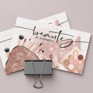 Tarjeta De Visita Rosa Gold Beauty Trendy