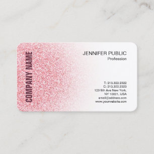 Tarjeta De Visita Rosa Gold Minimalista Moderno y elegante plantilla