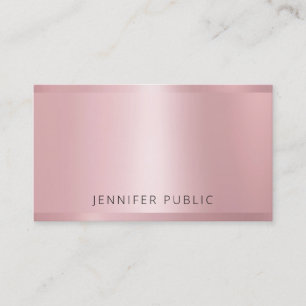 Tarjeta De Visita Rosa Gold Modern Elegant Professional Template