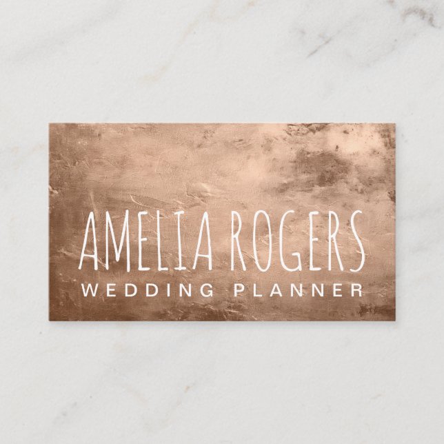 Tarjeta De Visita Rosa Gold Paint Metallic (Anverso)