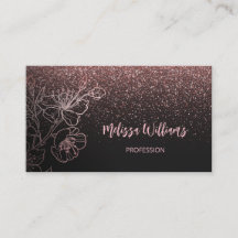 Rosa Gold Rubor Color negro rosa Floral | Código Q