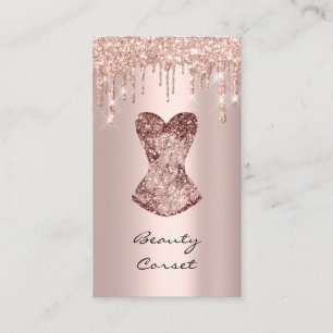 Tarjeta De Visita Rosa ilusionista Boda Corset Bridal Shower