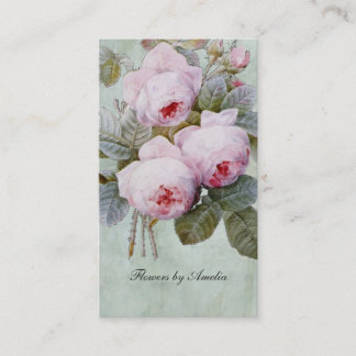 Tarjeta De Visita Rosa Inglés Vintage Personalizado Botánico Jardín
