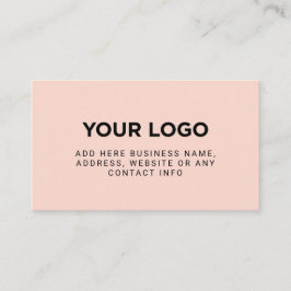 Tarjeta De Visita Rosa | Logotipo de compañía simple