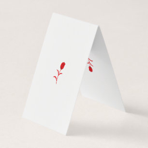 Tarjeta De Visita Rosa Madder, Lava Red, diseño floral