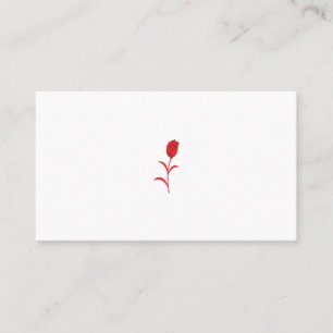 Tarjeta De Visita Rosa Madder, Lava Red, diseño floral