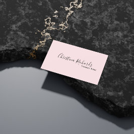 Tarjeta De Visita Rosa Minimalista elegante