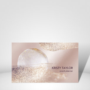 Tarjeta De Visita rosa moderno abstracto dorado rosa