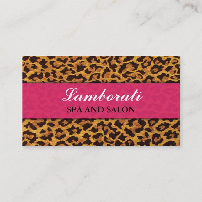 Tarjeta De Visita Rosa moderno elegante del diseñador de moda del (Anverso)