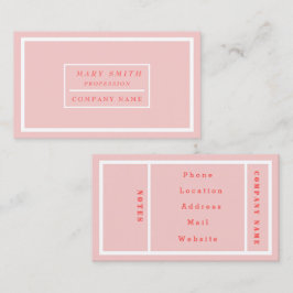 Tarjeta De Visita Rosa moderno simple Quartz