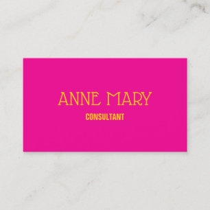 Tarjeta De Visita Rosa Naranja Moderno Profesional Tendencia Femenin