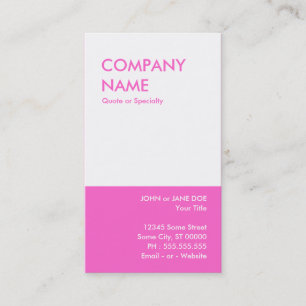 Tarjeta De Visita rosa negrita