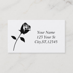 Tarjeta De Visita Rosa negro vintage Ilustracion Thunder_Cove