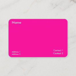 Tarjeta De Visita rosa neón-minimalista
