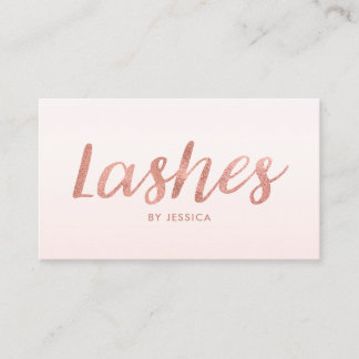 Tarjeta De Visita Rosa Oro azota Cosmetólogo Salón De Belleza