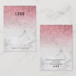 Tarjeta De Visita Rosa Oro Girly Purpurina