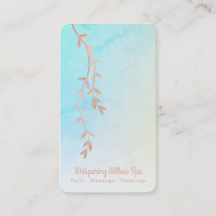 Tarjeta De Visita *~* Rosa Oro Rama de Árbol Guisante Pastel Ombre