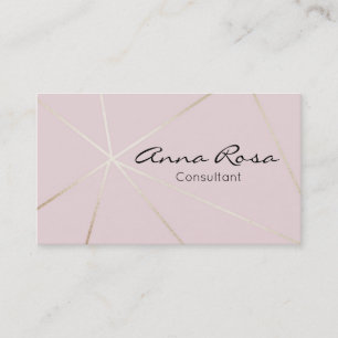 Tarjeta De Visita *~* Rosa Oro Relieve metalizado moderno de moda Ge