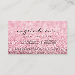 Tarjeta De Visita Rosa oro rosa brillo moderno
