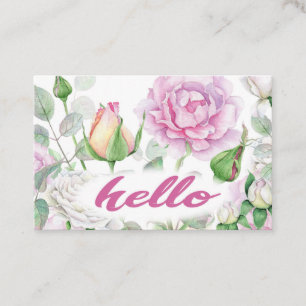 Tarjeta De Visita Rosa Pastel
