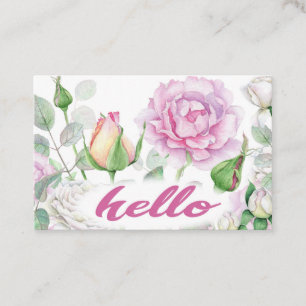 Tarjeta De Visita Rosa Pastel Rosa