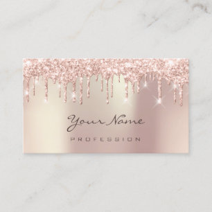 Tarjeta De Visita Rosa Pearly Abstract Silk Dris Purpurina maquillaj