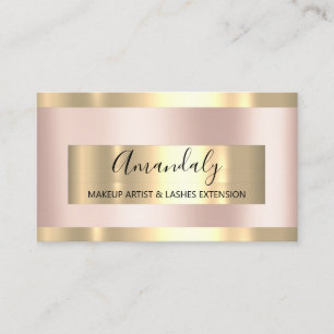 Tarjeta De Visita Rosa Planificador de eventos Gold Frame Elegant