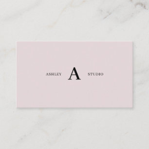 Tarjeta De Visita Rosa Polvoriento Sencillo Mínimo Profesional Promo