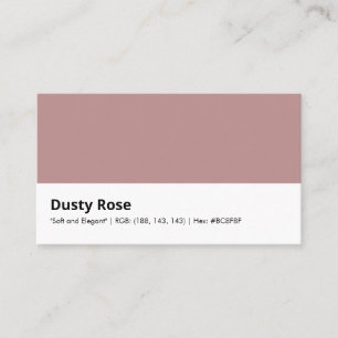 Tarjeta De Visita Rosa Polvoriento   "Suave y Elegante"