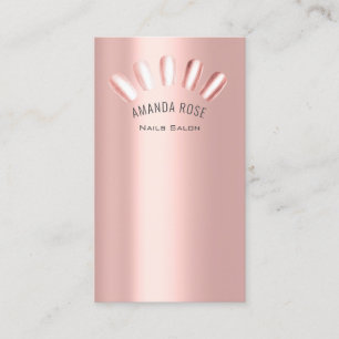Tarjeta De Visita Rosa profesional del Pedicure de la manicura de
