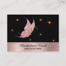 Tarjeta De Visita *~* Rosa Purpurina de oro mariposa mística mágica