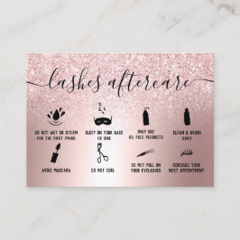 Tarjeta De Visita Rosa purpurina de oro metálico