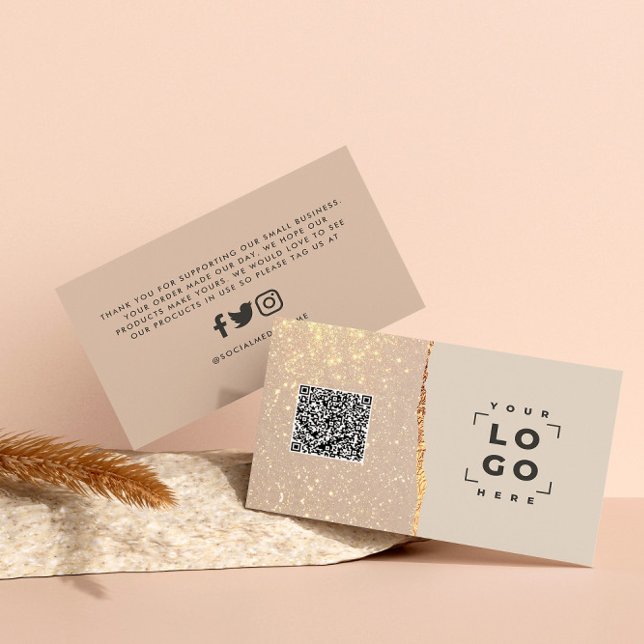 Tarjeta De Visita Rosa purpurina dorado negro rosa moderno gracias r (Subido por el creador)