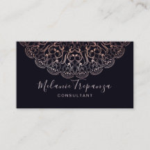 Rosa Relieve metalizado mandala profesional negro