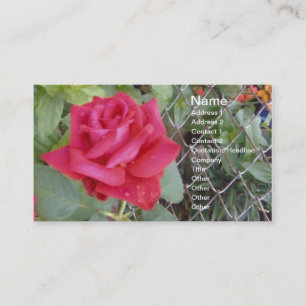 Tarjeta De Visita Rosa Roja