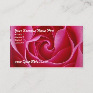Tarjeta De Visita Rosa Roja