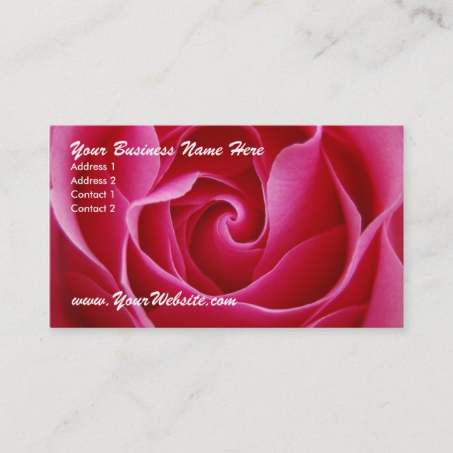 Tarjeta De Visita Rosa Roja (Anverso)