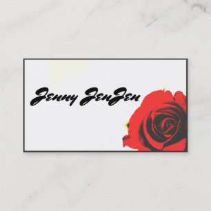 Tarjeta De Visita Rosa rojo