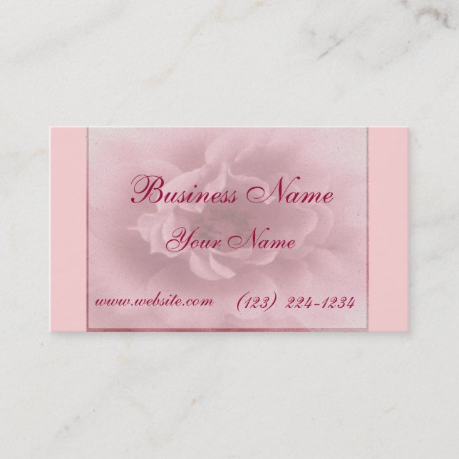 Tarjeta De Visita Rosa rosa antiguo (Anverso)